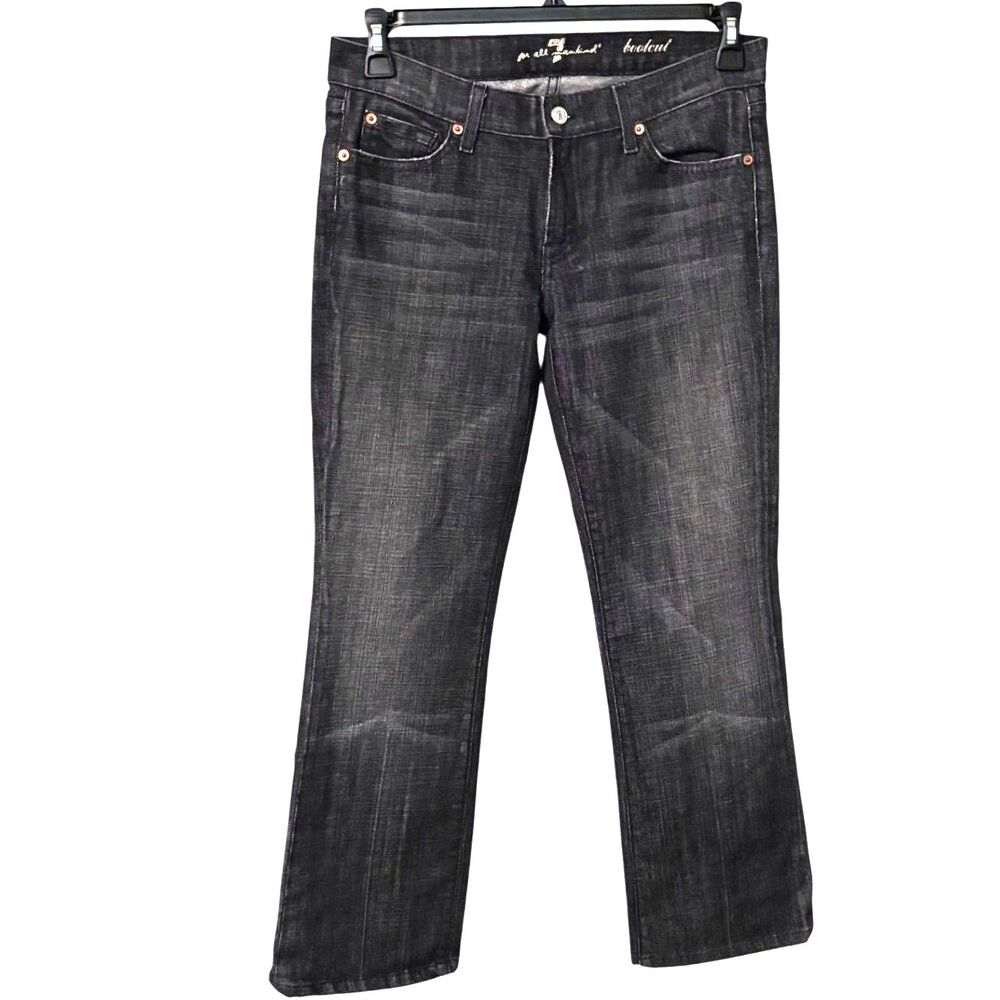 7 For All Mankind Bootcut Jeans Dark Wash Size 30 Mid Rise Stretch Denim USA